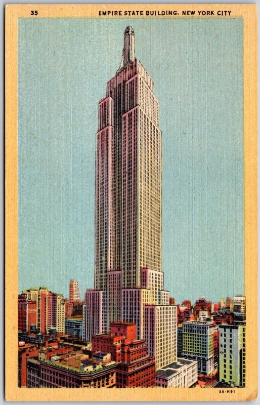 Empire State Building New York City NYC World's Tallest Building Postcard 