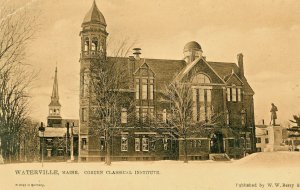 Postcard Antique View of Coburn Classical Institute, Waterville, ME.   L3