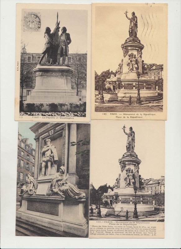 PARIS STATUES 52 Vintage Postcards Mostly pre-1940 (L5604)