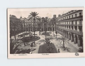 Postcard Plaza Real Barcelona Spain