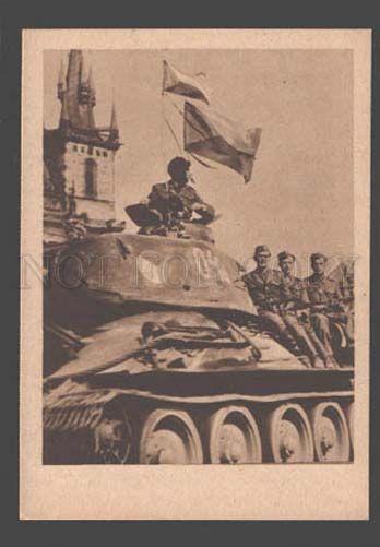 084977 WWII TANK RED ARMY in Czechoslovakia Vintage PC #16