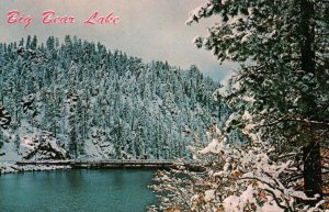 Big Bear Lake California CA Winter Scene Snow Postcard 