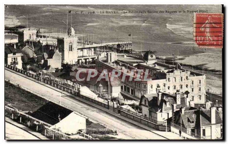 Old Postcard Le Havre The Palace of the League of Regattas and New Hotel