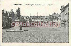 Postcard Old Versailles Royal Court and Louis XIV Statue