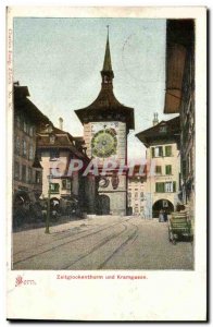 Switzerland Old Postcard Bern Bern Zeitglockenthurm und Kramgasse
