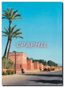 Modern Postcard the Kingdom of Morocco Marrakech Ramparts