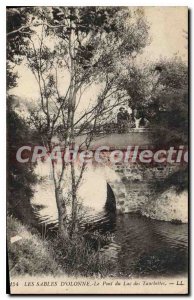 Old Postcard Les Sables d'Olonne Bridge Lake Taneballes