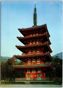 VINTAGE CONTINENTAL SIZED POSTCARD THE DAIGO-JI TEMPLE PAGODA JAPAN 1972