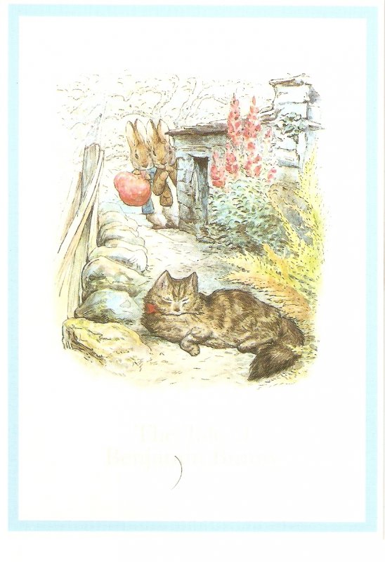 The Tale of Bemjamin Bunny by Beatrix Pottermodern English art postcard
