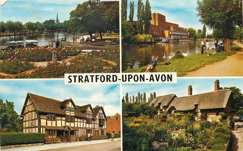 1970 Shakespeare Stratford Upon Avon Holy Trinity Anne Hathaway Postcard UK