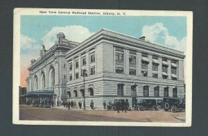 1927 Post Card NY Central Railroad Station In Albany NY