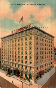 Hotel Robidoux, St. Joseph, Missouri, postcard, address, 250 rooms,, Postcard