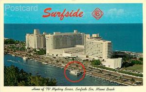 FL, Miami Beach, Florida, Surfside Six, Home of TV Mystery Series, Curteichc