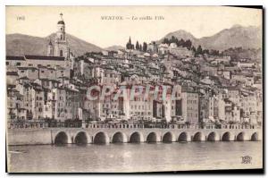 Old Postcard Menton Old Town