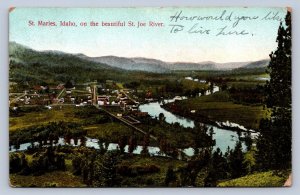 J96/ St Maries Idaho Postcard c1910 St Joe River View Homes Store 282