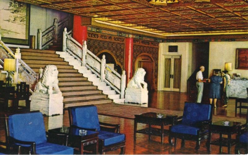 Lobby Chi-Lin Pavilion The Grand Hotel Taipei Taiwan China Unused Postcard D26