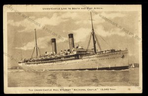 UC210 - Union Castle Liner - Balmoral Castle - postcard