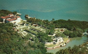 Vintage Postcard Viscaya Former James Deering Estate Attraction Miami Florida