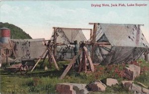 Canada Drying Nets Jack Fish Lake Superior 1912