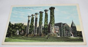 Historic Columns University of Missouri Columbia MO Postcard E. C. Kropp Co.