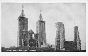 HERNE BAY KENT ENGLAND~RECULVER TOWERS~1912 POSTCARD