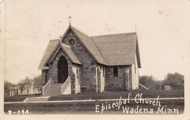 Wadena Minnesota~Episcopal Church~Houses Barns Outbuildings~Quite Cold~1909 RPPC