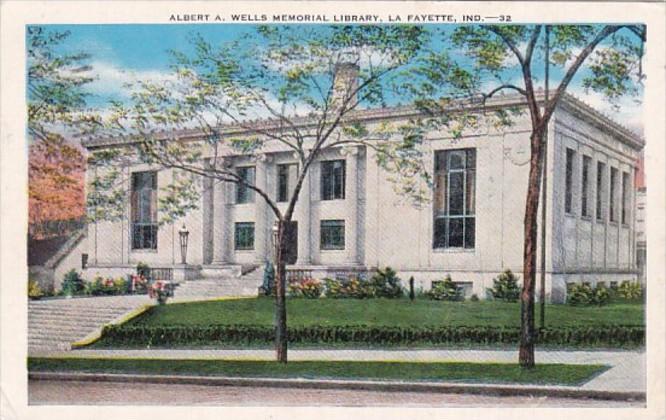 Indiana Lafayette Albert A Wells Memorial Library 1950