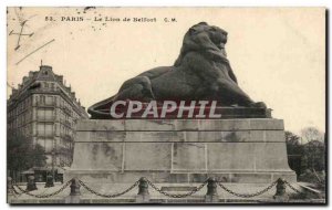 Postcard Old Paris The Lion of Belfort