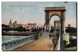 Old Postcard Avignon Suspension Bridge opens in 1807