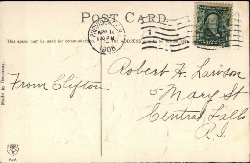 Easter - Sweet Children Sharing Eggs ASB #246 c1910 Postcard