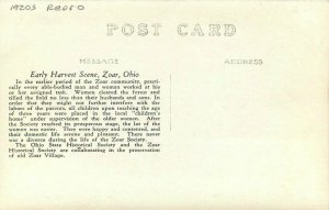 Early Harvest Scene Zion Ohio 1920s Repro Postcard RPPC real photo 20-10243