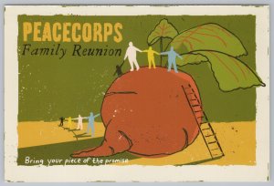 Advertising~Peacecorps Family Reunion~Exaggerated Radish~Continental Postcard 