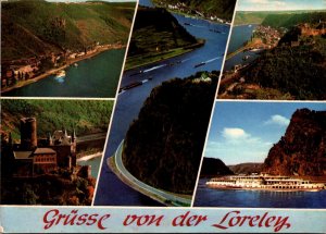 Germany St Goarshausen Gruesse Von Der Loreley