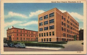 Sacred Heart Hospital Manchester New Hampshire Linen Postcard C204