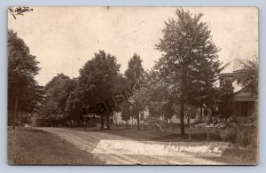 J87/ New Baltimore? Ohio RPPC Postcard c1910 Residence Street Stark 1384