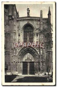 Old Postcard Aix en Provence Great Gothic cathedral door of the Holy Savior