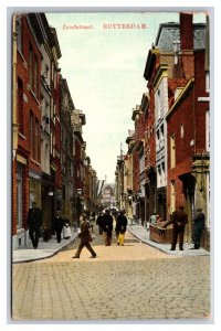 Zandstraat Street View Rotterdam Netherlands DB Postcard Y12