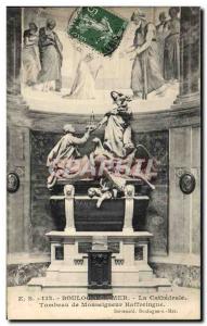 Postcard Old Death Boulogne sur Mer cathedral Tomb of Archbishop Haffreingue