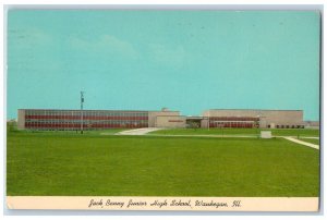 Waukegan Illinois IL Postcard Jack Benny Junior High School 1969 Vintage Antique