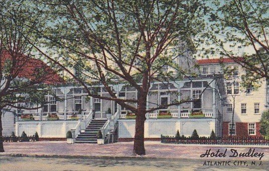 New Jersey Atlantic City Hotel Dudley 1952 Curteich