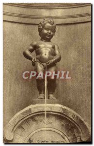 Old Postcard Brussels Manneken Pis