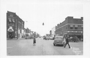 J61/ Hugo Oklahoma RPPC Postcard c1950s Palace Drug Store Jackson St 59