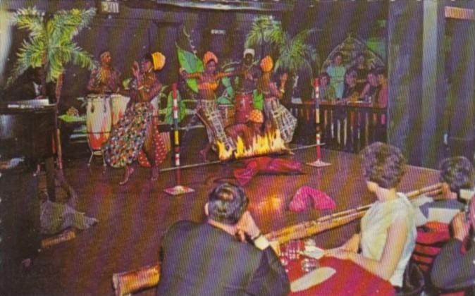 Bermuda Hamilton Limbo Dancers In The Jungle Room 1970