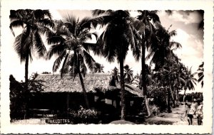 Vietnam Cochinchina Giadina Maison De Paillotes Vintage RPPC 09.62