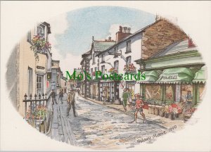 Cumbria Postcard - Main Street, Sedbergh. Artist Hilary Moore  RR19228