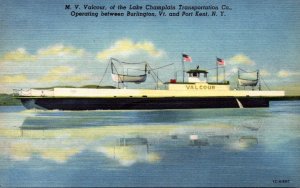 New York M V Valcour Of The Lake Champlain Transportation Company Curteich