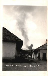 Vintage Postcard Fire Cells De San Juan Perawgarieutiru Mieb RPPC Photo