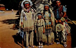 Indian Chief Running Horse and Family