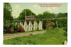 DE - Wilmington. Trestle Bridge Entering Brandywine Spgs *DPO-1851-1928