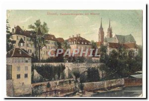 Basel Old Postcard Deutschrittergarten put Munster